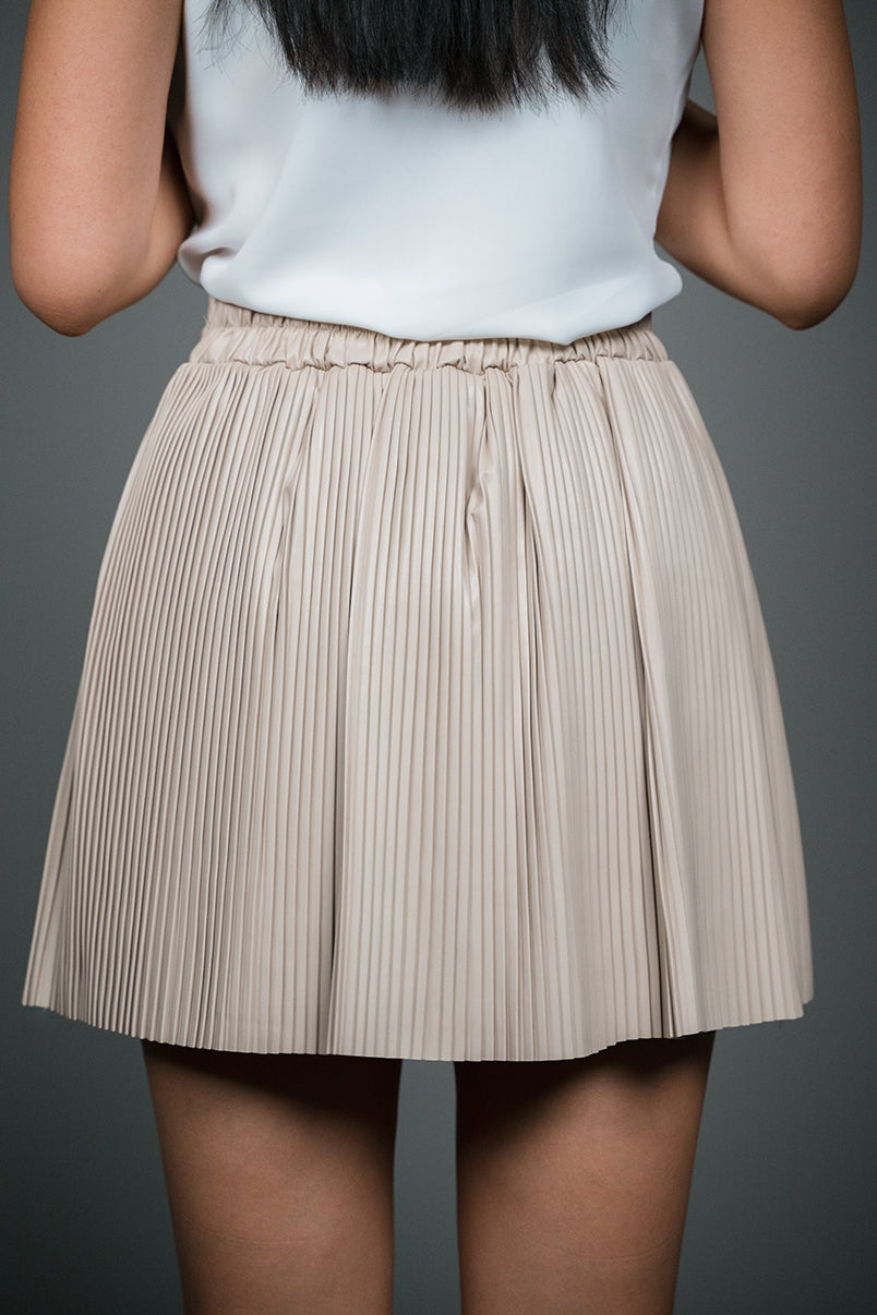 Plissee Skirt beige